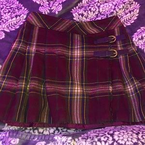 Pleated Plaid skirt school girl style